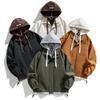 2026 Frühling und Herbst Neue Kapuzenjacke Herren Modemarke Port-Stil Fake Two Lässiger Mantel Herren