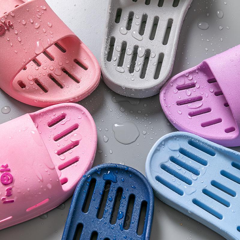 Indoor bath Leaky toilet slippers Men's and women's home shoes Hollow non-slip hostel Hotel bathroom tows
