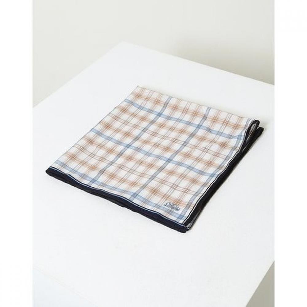 Daks Cotton Handkerchief Set Blue Check Pattern Dcha6f064mu