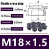 10Pcs Cross Shaped Plastic Plugs Nylon Waterproof High Quality Threaded Hole Plugs M16X1.5 M18X1.5 M20X1.5 M22X1.5 M25X1.5