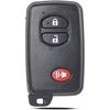 Key Fob Shell Case Replacement Fits for Toyota 4Runner Prius C Prius V Venza Scion TC 2010- Keyless Entry Remote Control 3 Button Pad Key Cover (