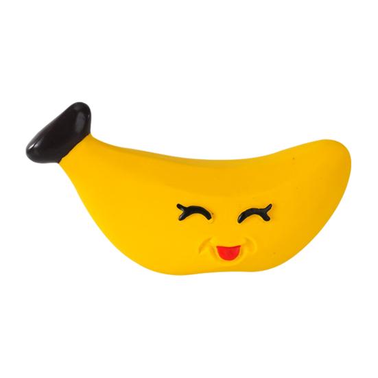 Latex Fruit Dog Chew Toy Squeaky Cartoon Melon Banana Dragon Fruit Durian Interactive Toy Small Medium Large Dogs Teething Cleaning Boredom Toy