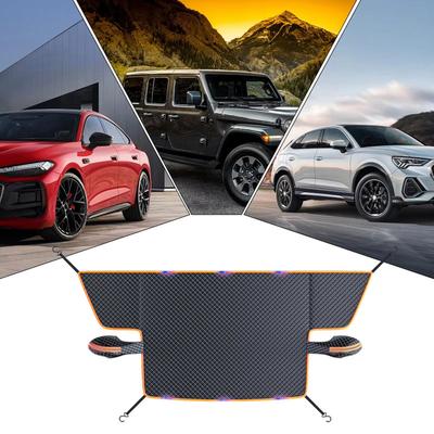 Housse de Neige pour Pare-brise Avant de Voiture en Tissu Oxford Antigel Demi-Housse Protection Anti-Givre et Anti-Neige pour Véhicule