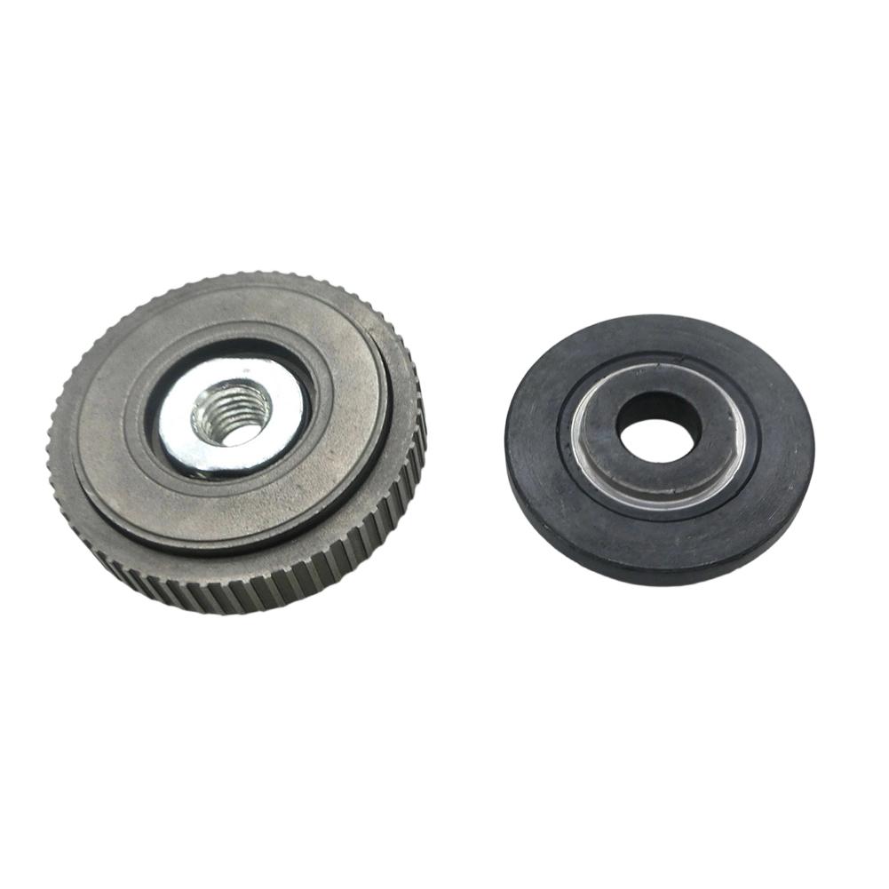 2pcs/set For M10 Quick Release Grinder Pressing Plate Angle Grinder Flange Nut Set Inner Outer Flange Nut For M10 Shaft.