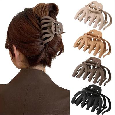 Elegant Matte Solid Pumpkin Hair Claw For Women Sweet Hair Ornament Long Hair Holder Headband Hair Clip Hairpin Hair Accessories