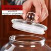 Large Size Glass Storage Jars Sealed Design Home Decor Wide Mouth Containers Reusable Kitchen Storage Transparent Glass Jar