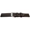Watch Strap - MY-MONTRE - Calfskin 22mm - Dark Brown - White Stitching - Padded 4.4mm