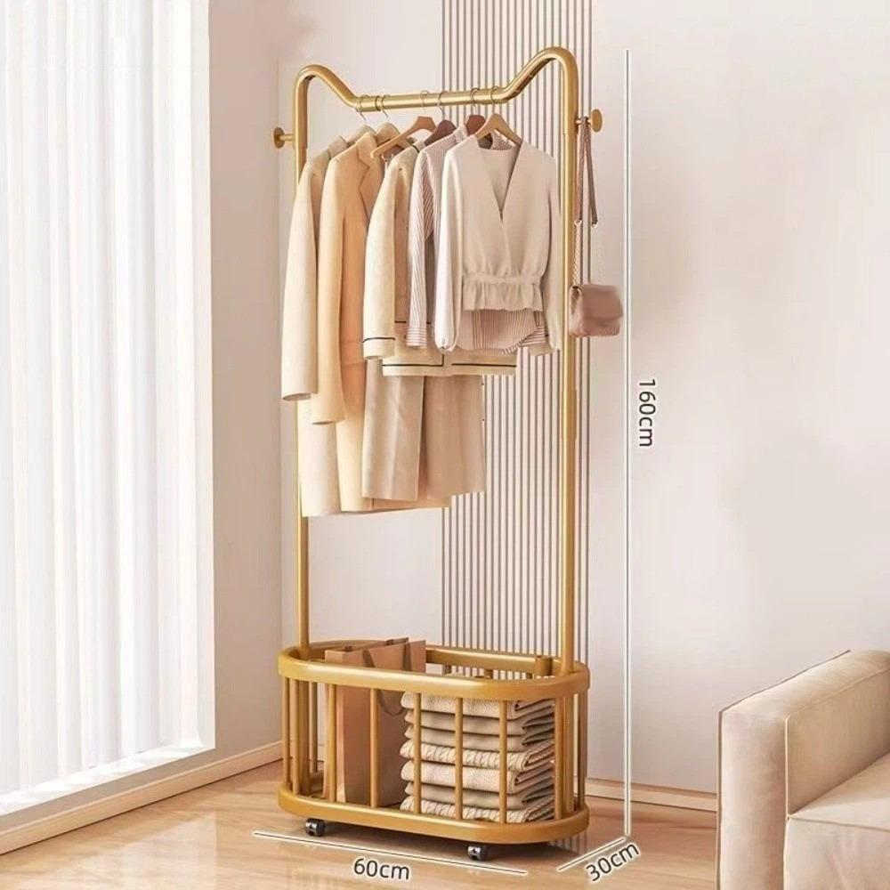 Light Luxury Floor-to-ceiling Hanger Removable Coat Rack New Clothes Rack  Indoor Use
