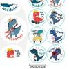 Cartoon Animal Reward Stickers for Kids – Adhesive Sealing Labels Roll