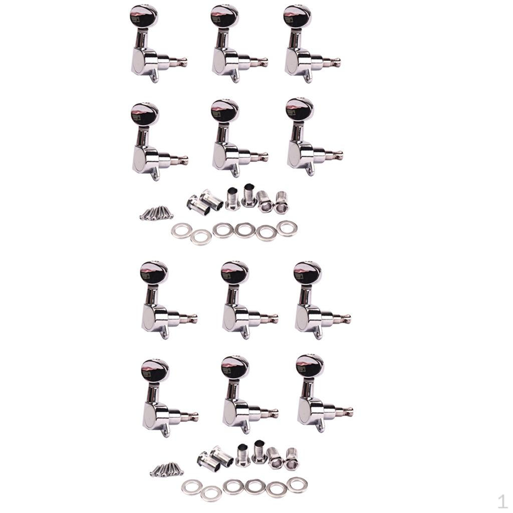 

2 Set 6R String Tuning Pegs Machine Heads Knobs For