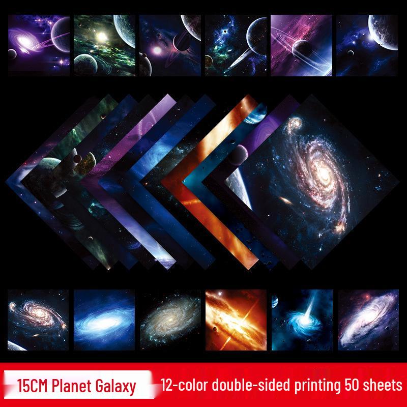 Starry Sky Origami Constellation Paper: Double-Sided Square Craft Sheets for Children's Colorful Projects