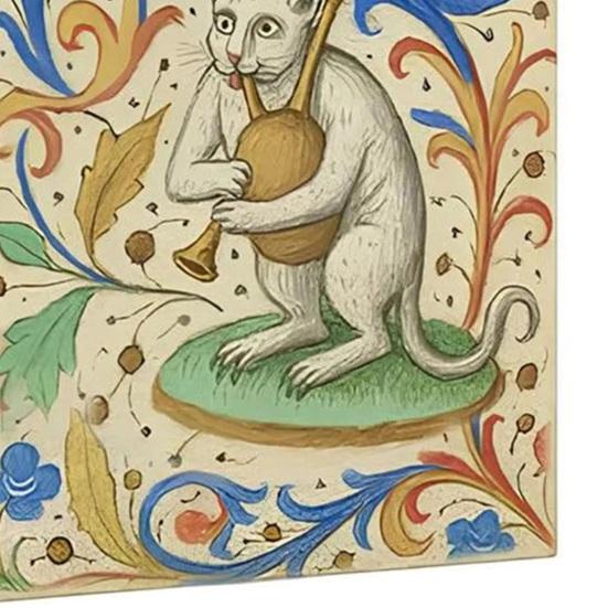 Medieval Cat Advent Calendar 24-Day Countdown Seasonal Advent Calendar Christmas-themed Decoration Kid Room Decor