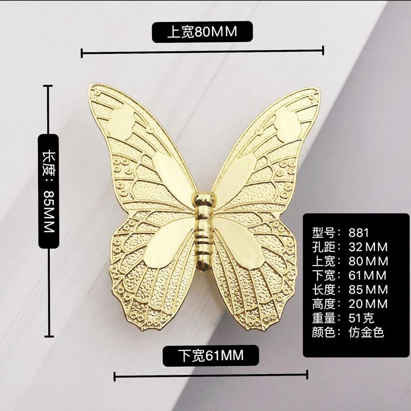 1 sztuka Vintage 3D Motyl Uchwyt do Szafki Retro Stop Cynku Gałki do Drzwi Szafki Kuchennej Szuflady Garderoby Meble Dekoracyjne