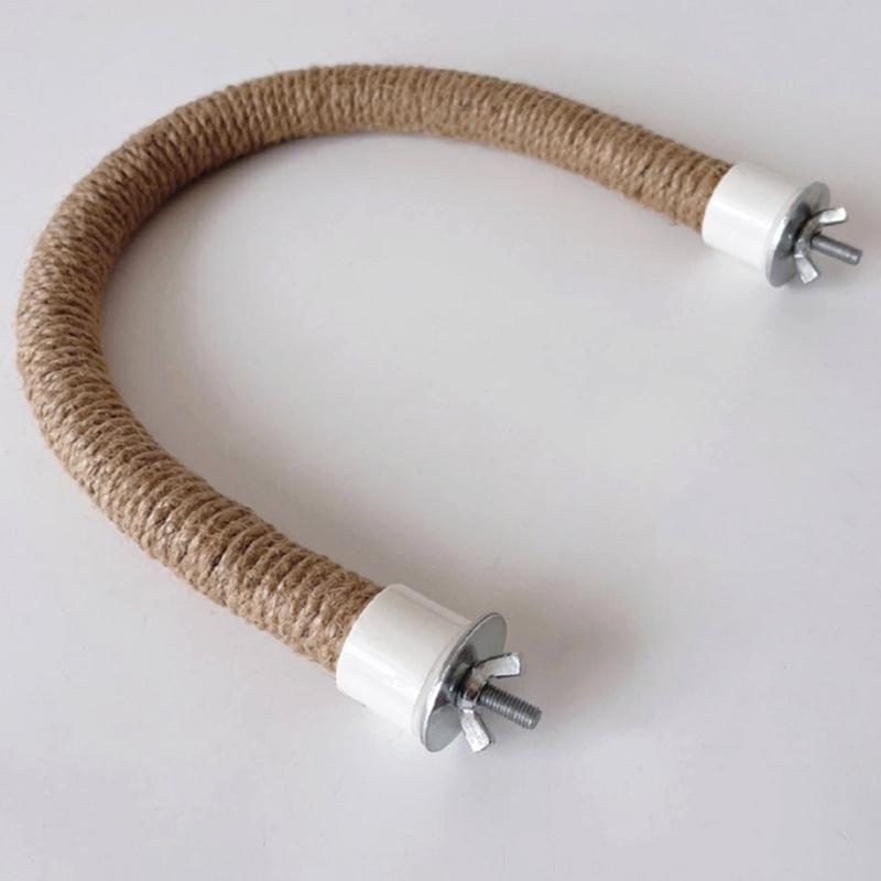 Bird Swing Toy Teeth Mouth Molar Hamster Chew Rod Toy Perch Parrot Budgies Bird Exercise and Entertainment