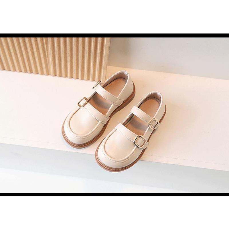 Fashion Retro Girls Small Leather Shoes Spring and Autumn New Children's Shoes Little Girl Princess Shoes Soft-soled Casual Shoes