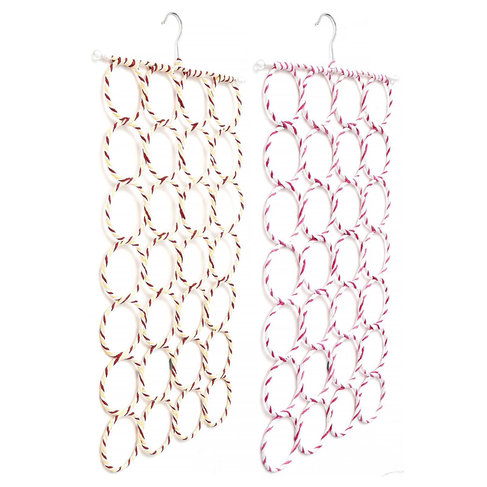 

2Pcs Foldable Ties Hanger Holder Wardrobe Scarf Belt Organizer Multi Purpose Space Saving Closet Storage Rack