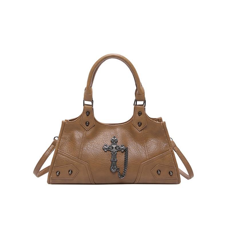 Textured Tote Bag, New Women's Handbag, Personalized Cross Shoulder Bag, Large-capacity Messenger Bag.