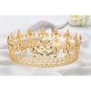 S SNUOY King Crown Full Round Crown Cake Topper Prom Party Hats Birthday Crown for Men
