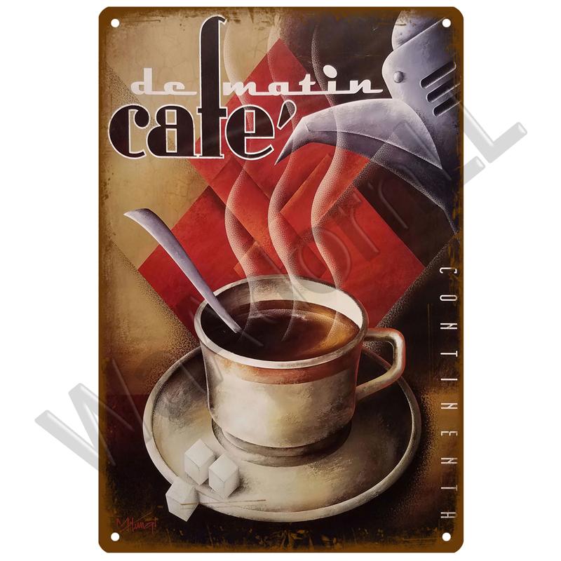 Metal Sign Retro Decor Coffee Vintage Tin Sign Plaque Metal Plate Wall Art Posters For Kitchen Bar Cafe Room Retro Iron Paint