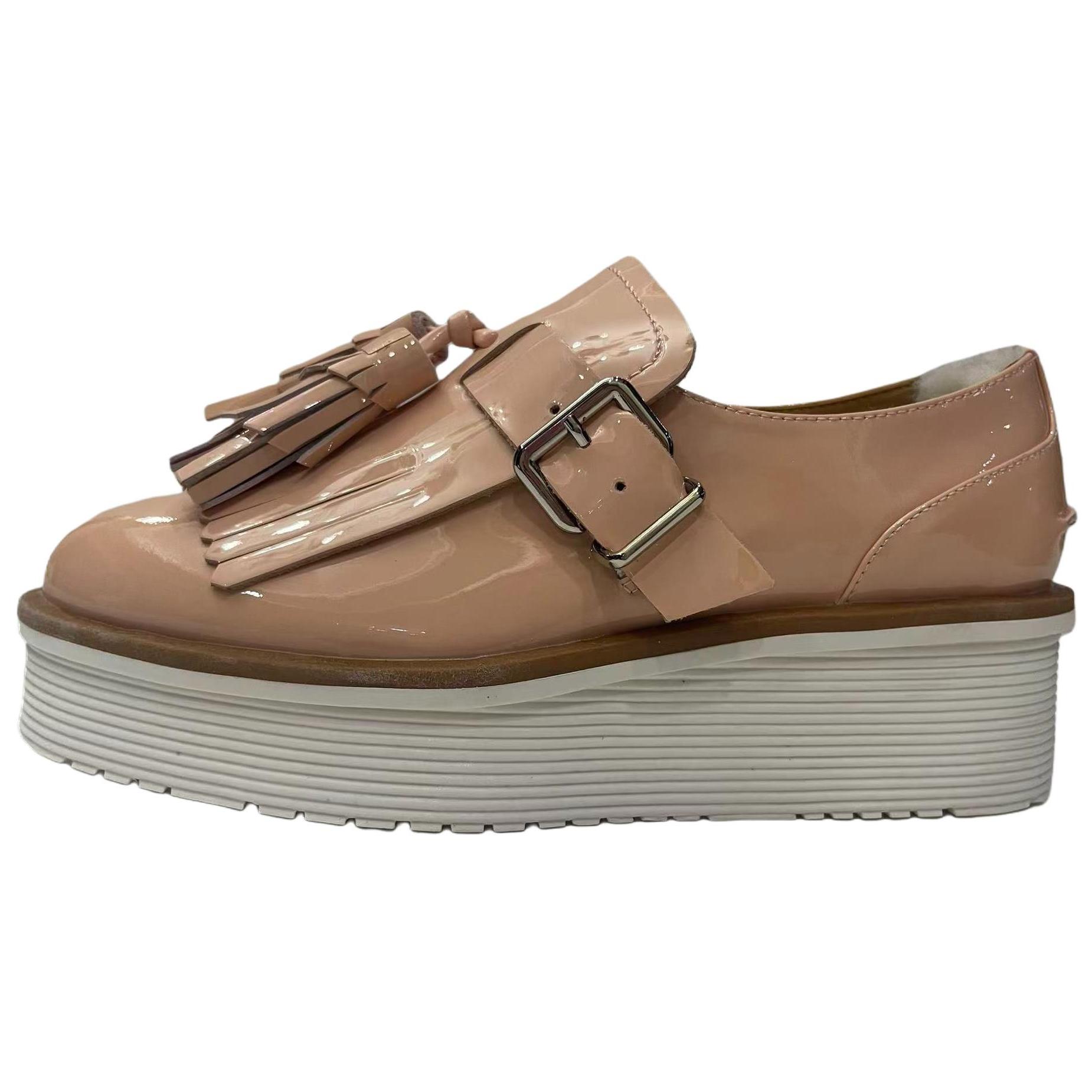 UGG Mya Кисточки Броги Лаковая Кожа Слипоны Удобные Лоферы Женские Лоферы Розовый OB333-PINK 36 10140₽