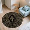 Ancient Egyptian Pattern  Round Area Rug,Carpet Rug for Living Room Bedroom Sofa Playroom Decor,Non-slip Floor Mat