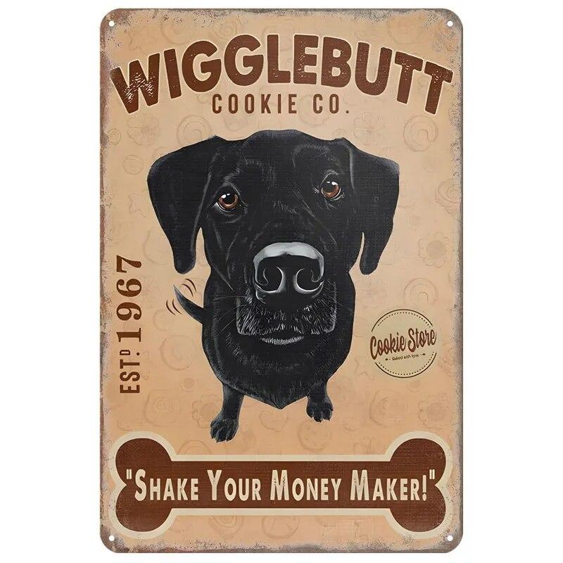 Easily Distracted by dogs and books Metal Tin Signs Posters Plate Wall Decor for Bars Man Cave Cafe Clubs Retro Posters Plaque