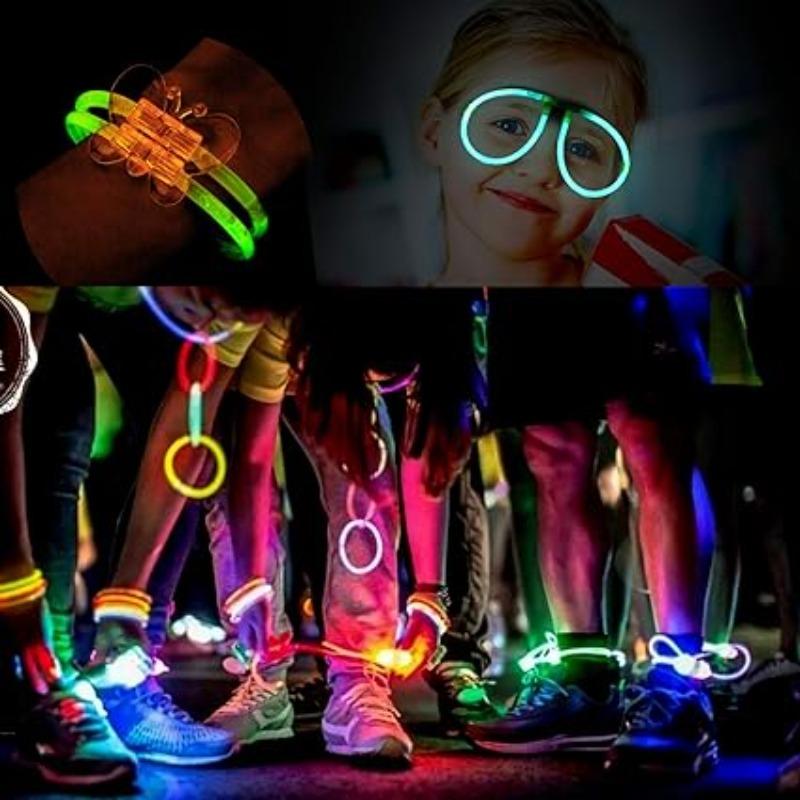 Bețișoare strălucitoare colorate, luminoase, fluorescență, care strălucesc în întuneric, bricolaj, colier, brățară, glumă pentru decorarea petrecerii de nuntă