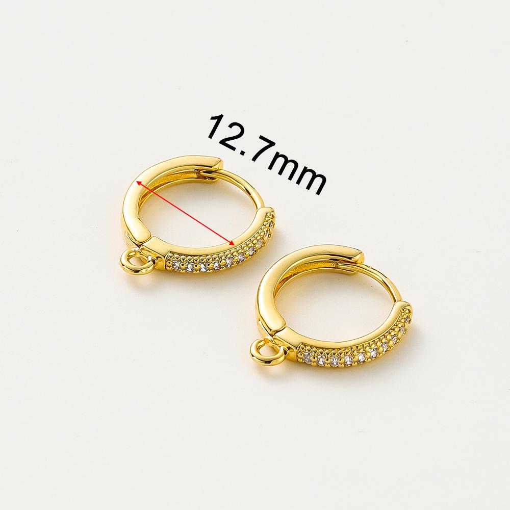 14K 18K Gold Plated Round Circle Gold Plated Hoop Earrings For Women Korean Fashion Ring Earrings Jewelry Accessories