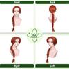Synthetic Long Braid Reddish Brown Wig for Women, Wig Princess Red Brown Movie Wig for Halloween Costume Cosplay Party