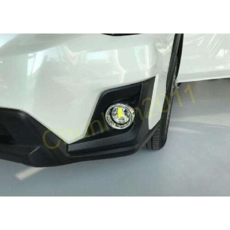 Front Fog Light Cover Round Trim for 2018- Subaru XV 2PCS ABS Chrome