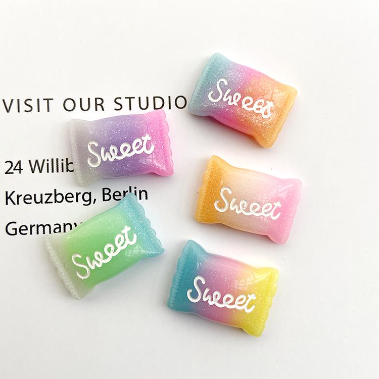Sweet Gradient Candy Resin Accessories: Handmade Cream Glue Drip Phone Case & Creative Toy.