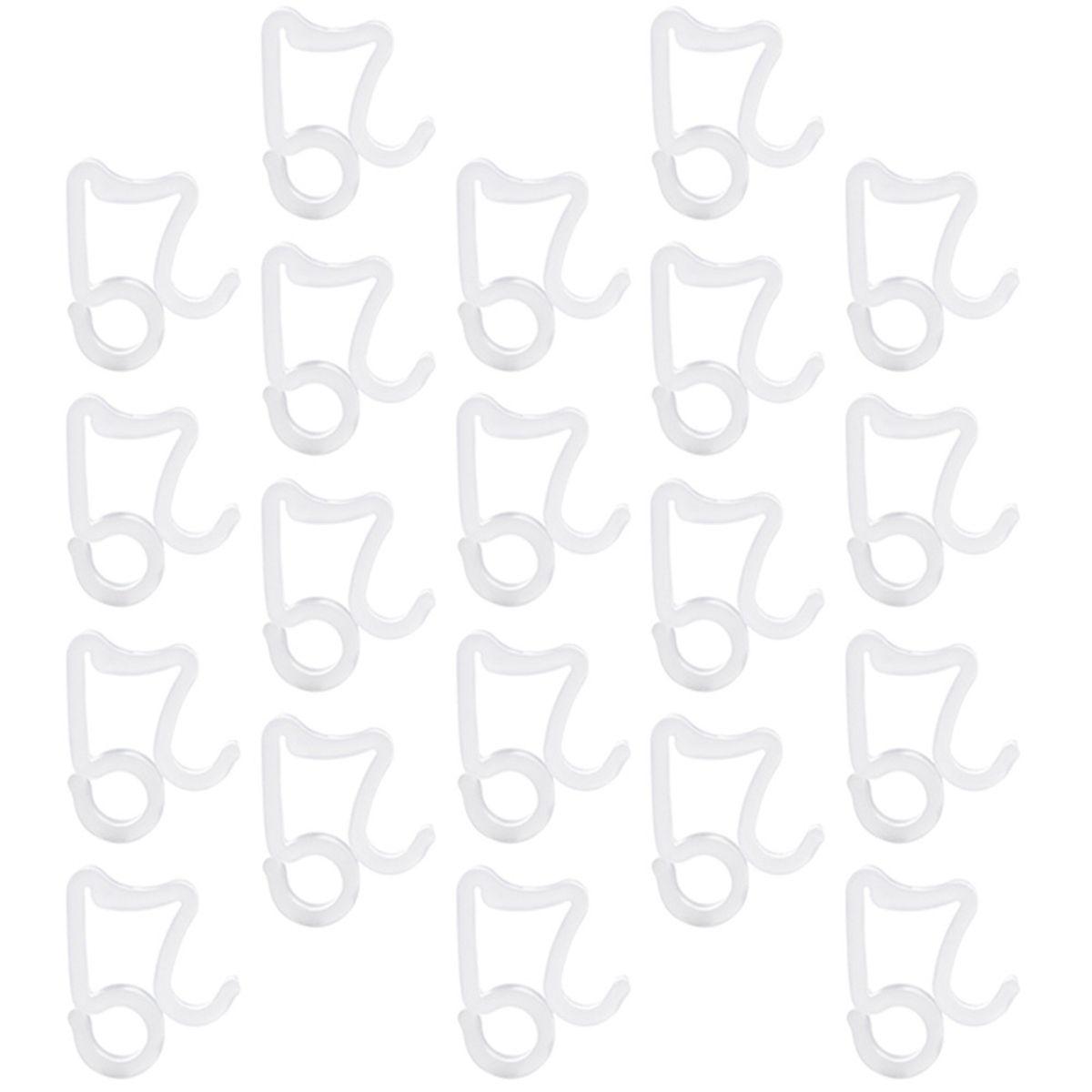 

Xmas Christmas S-type Outside Inside Plastic Clamp Light Holder String Lights Clips Gutter Hooks 50Pcs