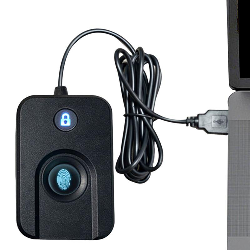 Fingerprint Scanner for Windows 11/10 Hello One-Click Lock Screen Biometric Portable USB Fingerprint Logger with 5ft Cable