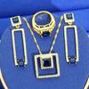 Jewelry European and N Anti Allergic Zircon Necklace Earring Jewelry Set