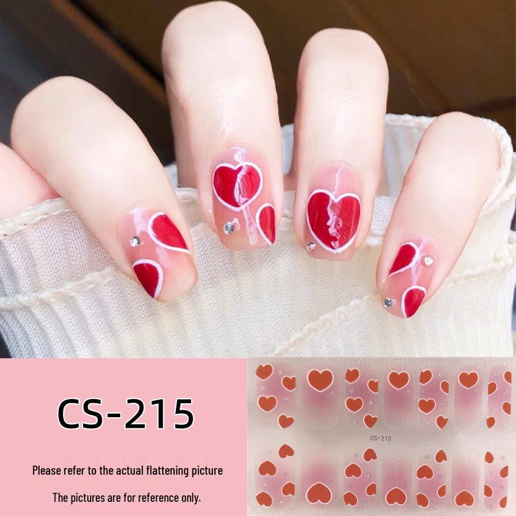 Waterproof Long-Lasting No-Bake 3D Gel Nail Stickers - Removable & Wearable Full-Cover Nail Polish Patches for Women
