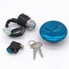 Ignition Switch Lock Gas Tank Cap Cover Set Lock Key For Suzuki GN125