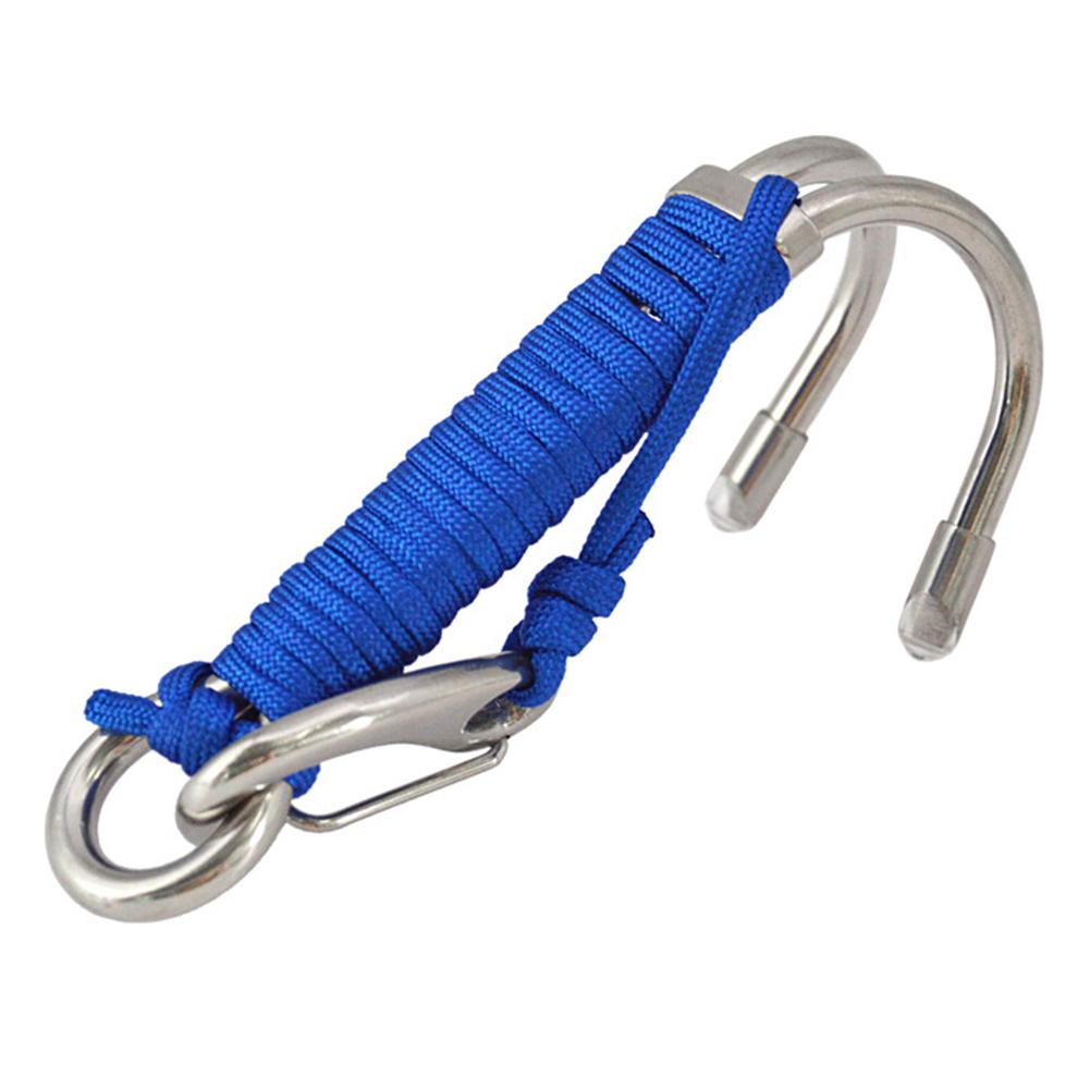 Double Head Diving Clips Hook Portable Stainless Steel Dive Underwater Hook Lightweight Wear-Resistant Outdoor Equipment