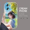 Cute Cartoon Pattern Cream Texture Casing Wavy Edge Soft Silicone Cover Phone Case for OPPO Reno Realme