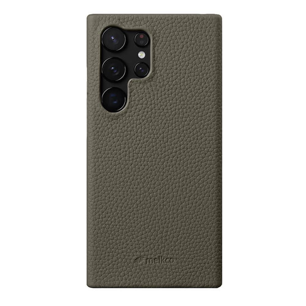 

MELKCO Чохол для Samsung Galaxy S25 Ultra Неповний край Покриття з натуральної коров ячої шкіри на ПК E