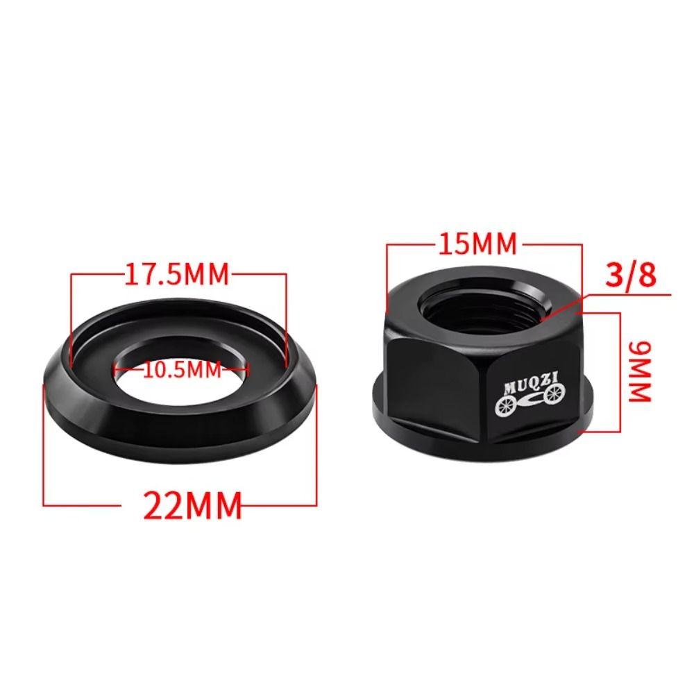 2pcs 3/8 Bicycle Hub Nut Aluminum Alloy High Strength Rear Axle Screw Anti-rust M10 Bike Accessories Cycling