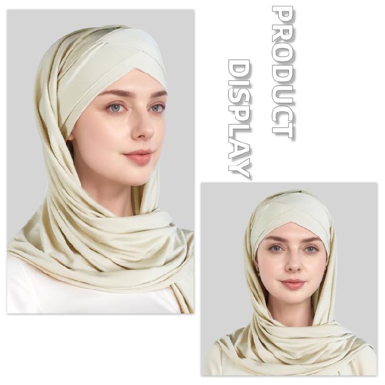 Classical Cotton Hijab Shawl Multi Functional Stretchable Fabric Headgear For Fashion And Everyday Outfits