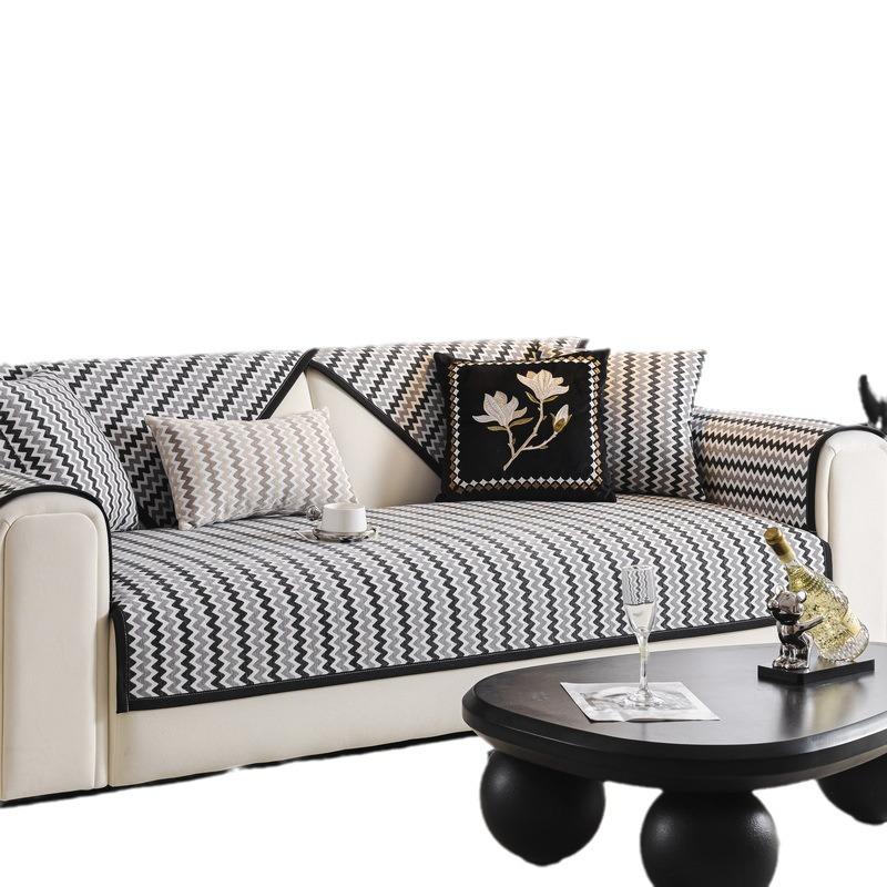 Simple Light Luxury Chenille Sofa Cushion Universal In All Seasons  New Non-Slip Cover, High-Grade Seat Cushion Cover Cloth Towel