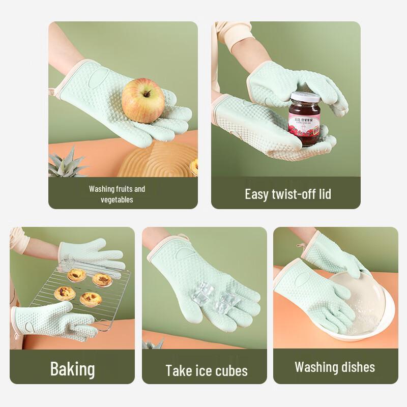 Baijie Hitzebeständige Silikon-Ofenhandschuhe
