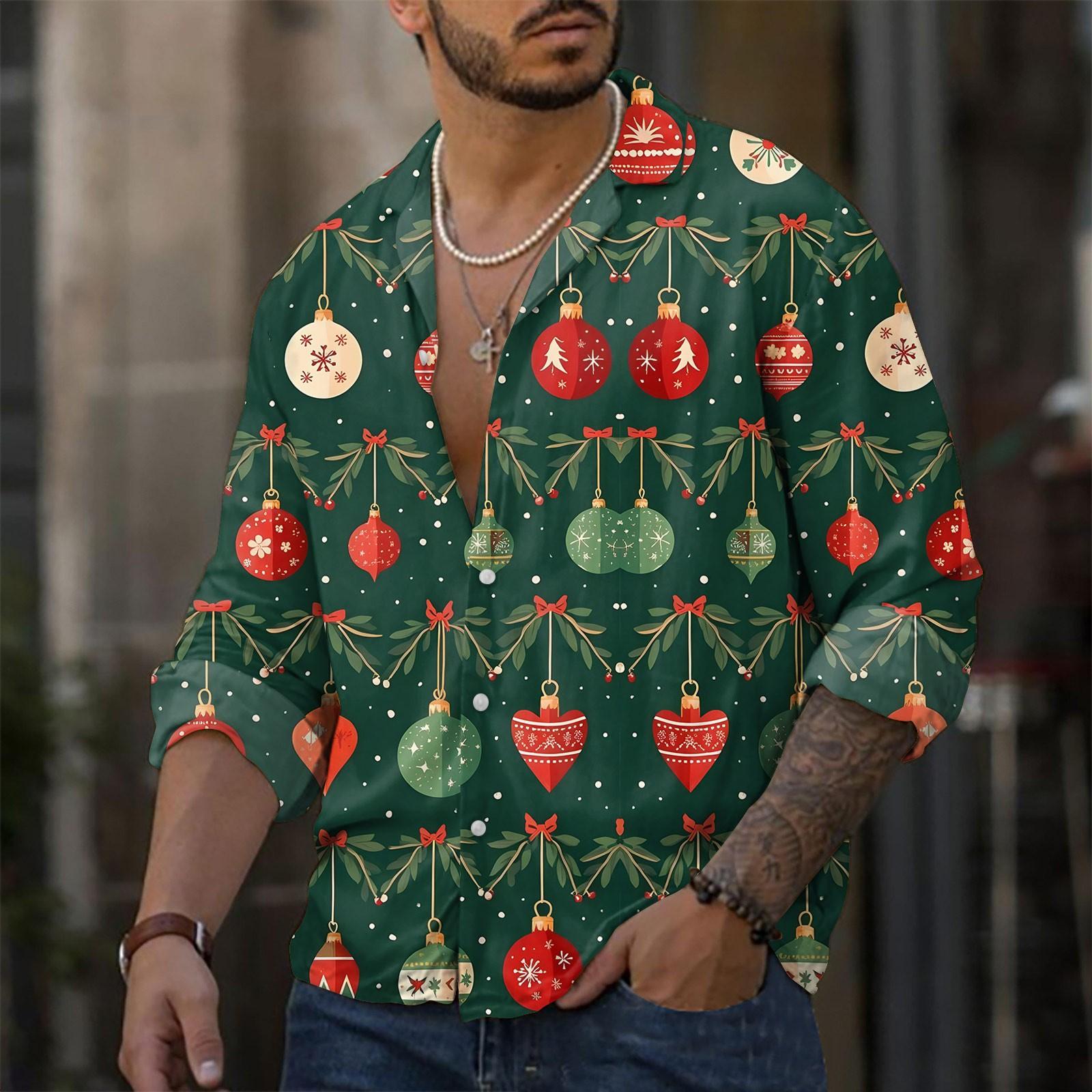 

Чоловіча повсякденна сорочка з довгими рукавами. Модний топ із лацканами M