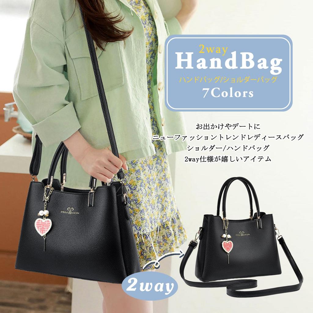 Shoulder Bag for PU Many Shoulder Black NICOLE&DORIS Women, Handbag, Crossbody, Leather, 2-Way, Cute, Pockets, Dividers, Popular, Waterproof, Women's