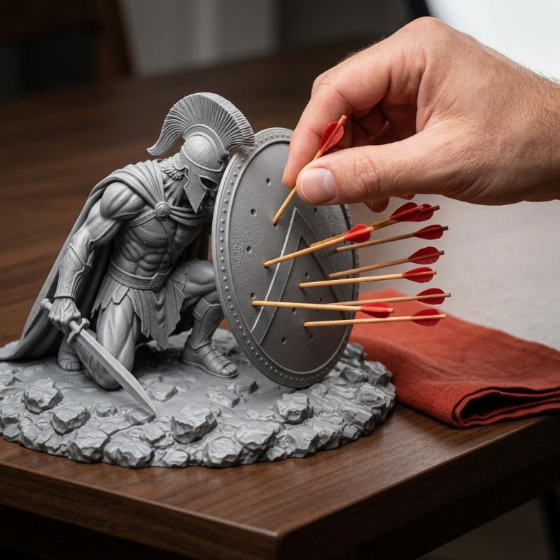 3D Printed Spartan Warrior Toothpick Holder Creative Figurine Durable for Home Dining Table Kitchen Decor Gift