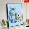 Disney DIY Pearl Painting Monsters, Inc. Decorative Painting Creative Ornaments Friends Gifts Desktop Furnishings Home Decoration