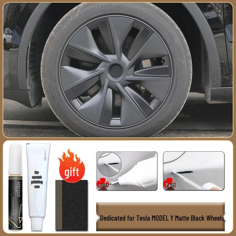 Pintura de retoque para arañazos en llantas Tesla Model Y, Accesorios de 19" y 20"