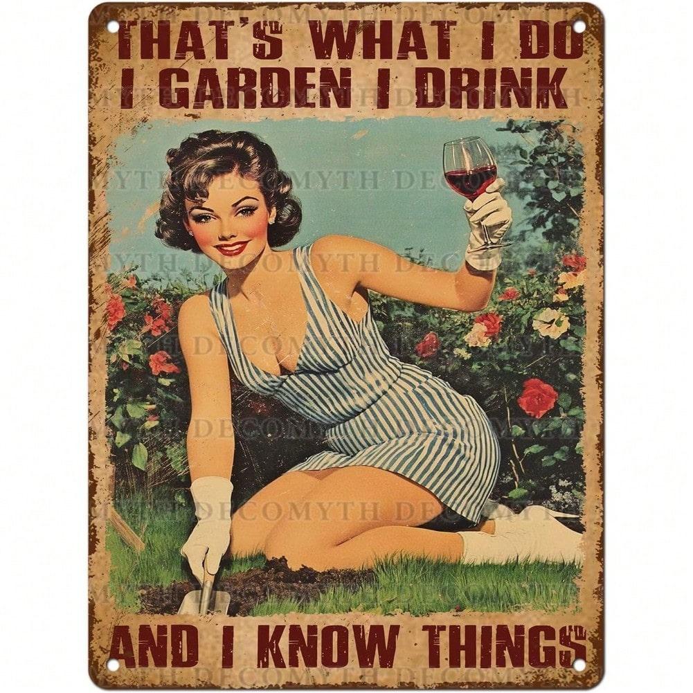 Retro Garden Tin Sign 8x12 Inch Vintage Metal Art Decor