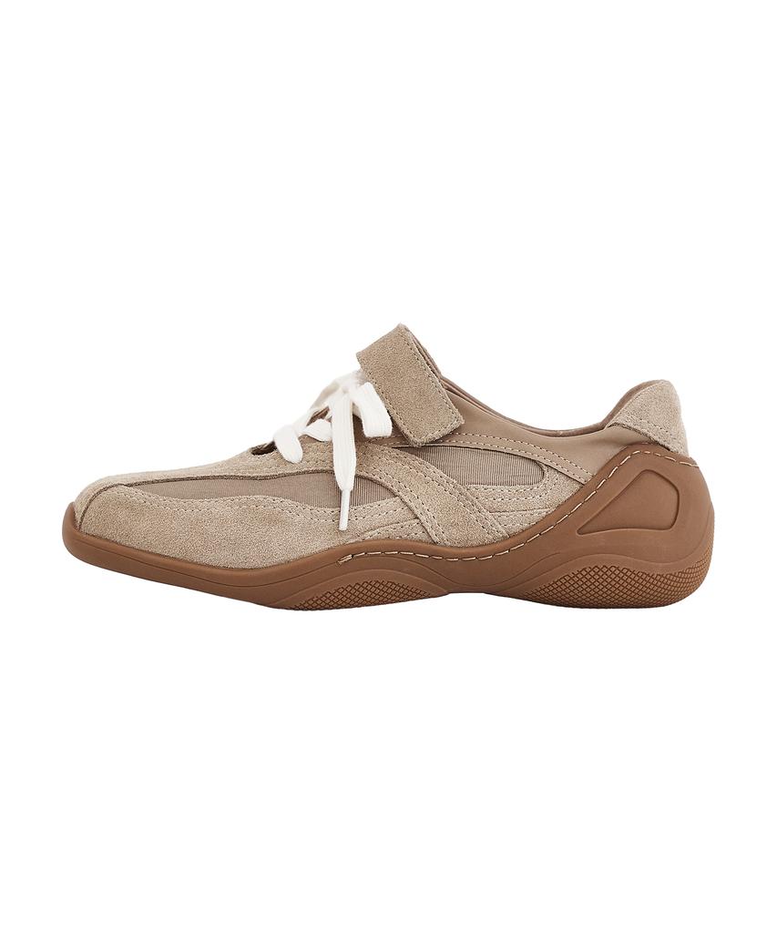 Saintsatin Vine Cowhide Lace-Up Mary Jane Sneakers 2 Colors (3Cm/6Cm) (Type A)